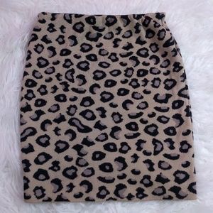 @ Shasa sz M Cheetah Skirt Pencil Tan Cream Black